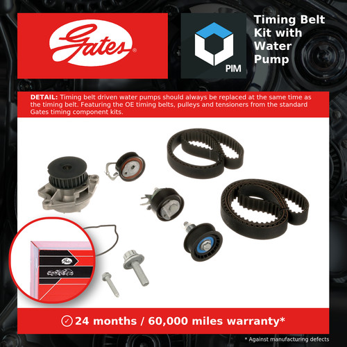 Timing belt water pump - belt, kit