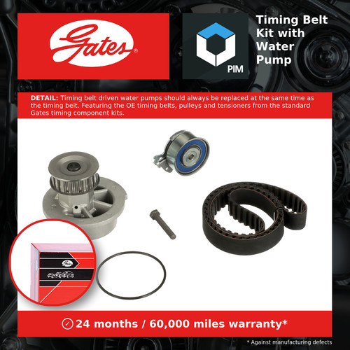 Timing belt water pump kit - belt,