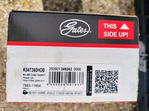 Gates timing belt kit - belt,
