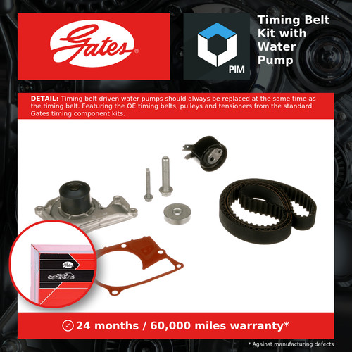 Timing belt water - belt, kit