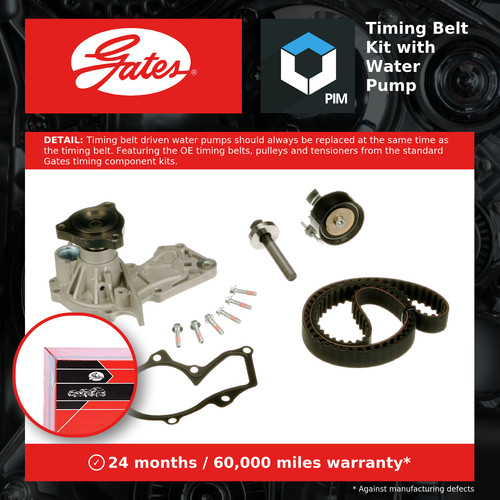Timing belt water pump kit - belt, &