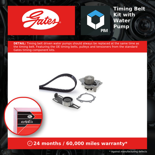 Timing belt water pump kit - belt, &