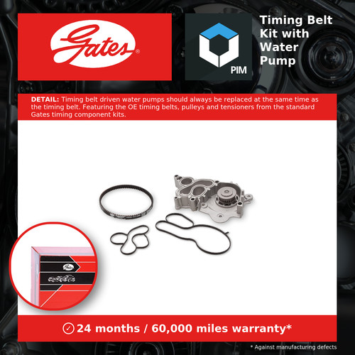 Timing belt water pump kit - belt, &