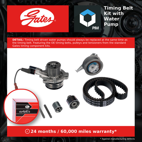 Timing belt water pump kit - belt,